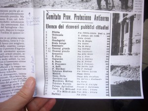 6 febbraio 16- elenco rifugi antiaerei a Parma