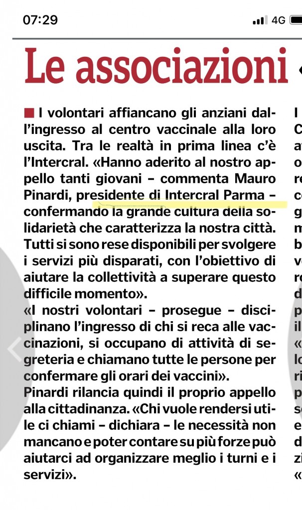 ARTICOLO VOLONTARI VACCINI 27032021 A