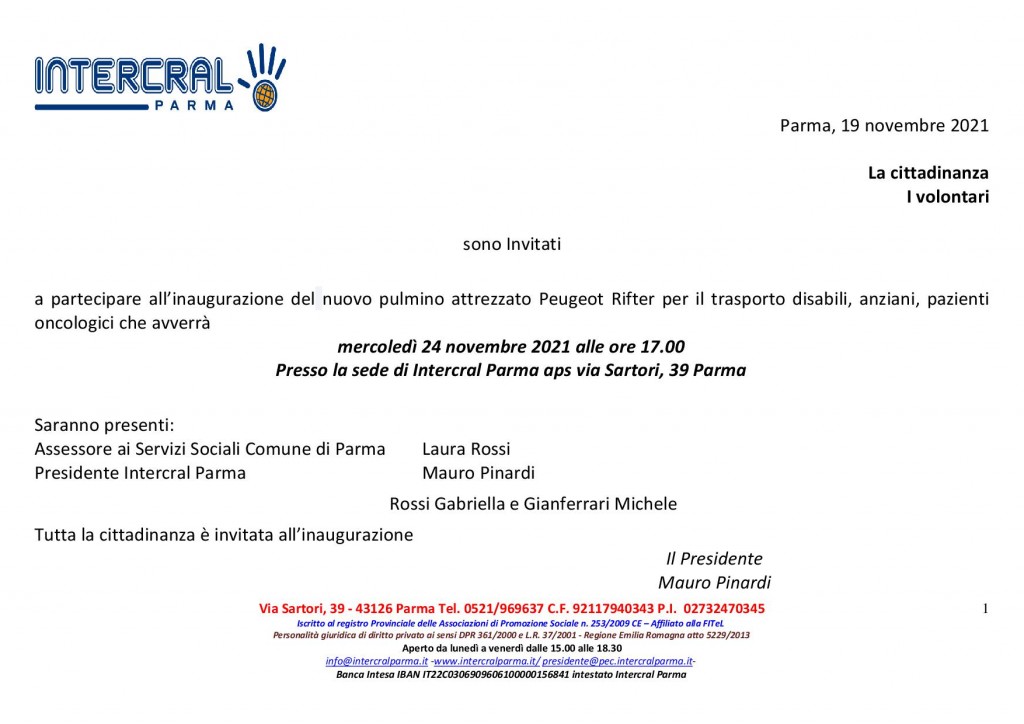 inaugurazione - invito 24112021