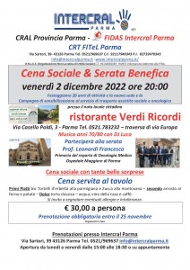 CENA SOCIALE 2 DIC 2022