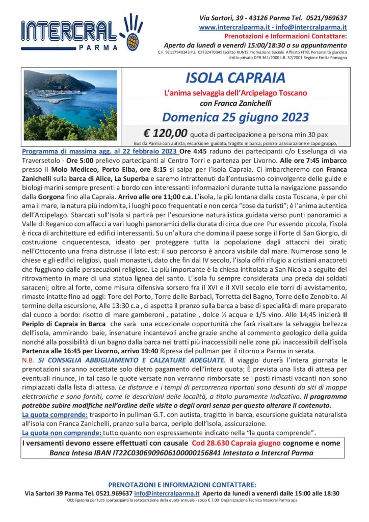Capraia giugno 2023
