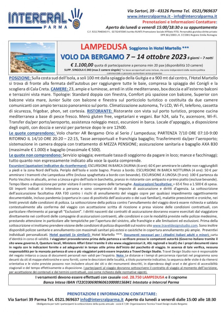 LAMPEDUSA 7-14 ottobre 23
