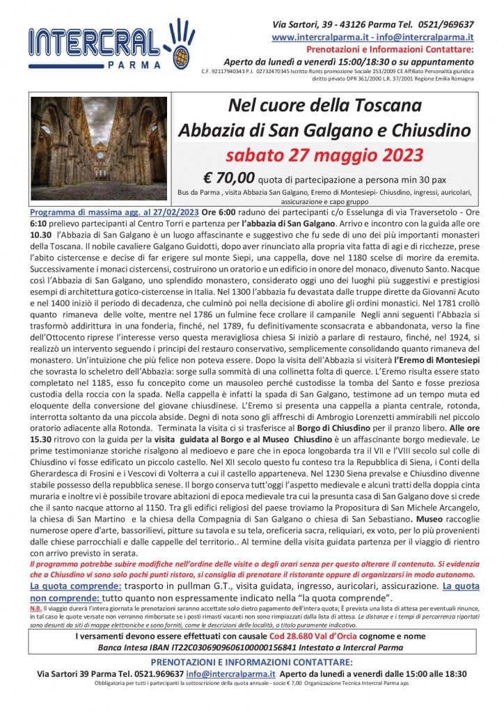 San Galgano Chiusdino 17 maggio 23