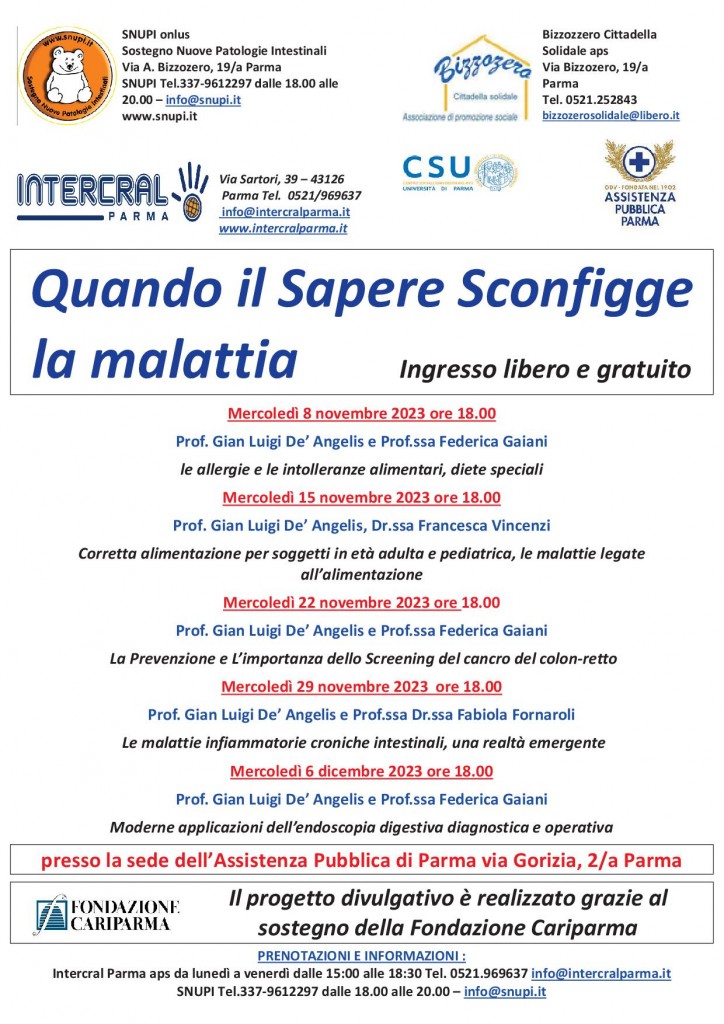 IL SAPERE SCONFIGGE MALATTIA GASTRO NOV23