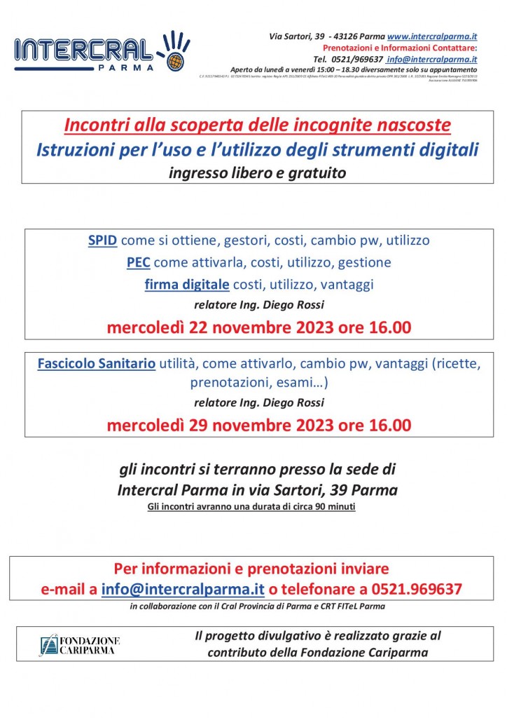 INCONTRI STRUMENTI DIGITALI NOV23