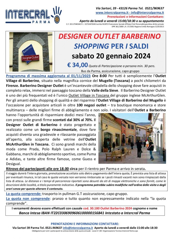Outlet Barberino gen24