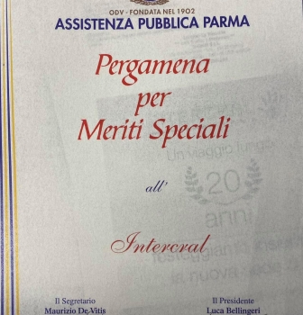 Una pergamena per meriti speciali