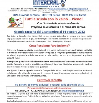 Tutti a scuola con lo zaino pieno 2022