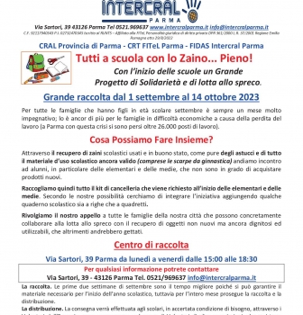 Tutti a scuola con lo zaino pieno 2023