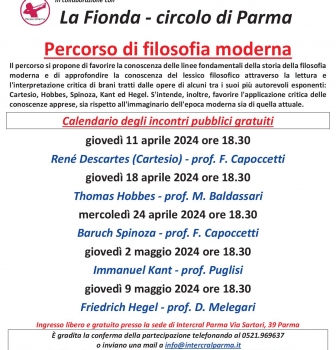Incontri – Percorso di filosofia moderna