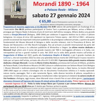 Milano Palazzo Reale – Mostra Morandi
