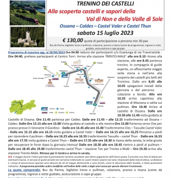 Il trenino dei castelli – Val di Non, Val di Sole