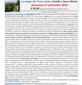 Treno storico Varallo e Sacro Monte